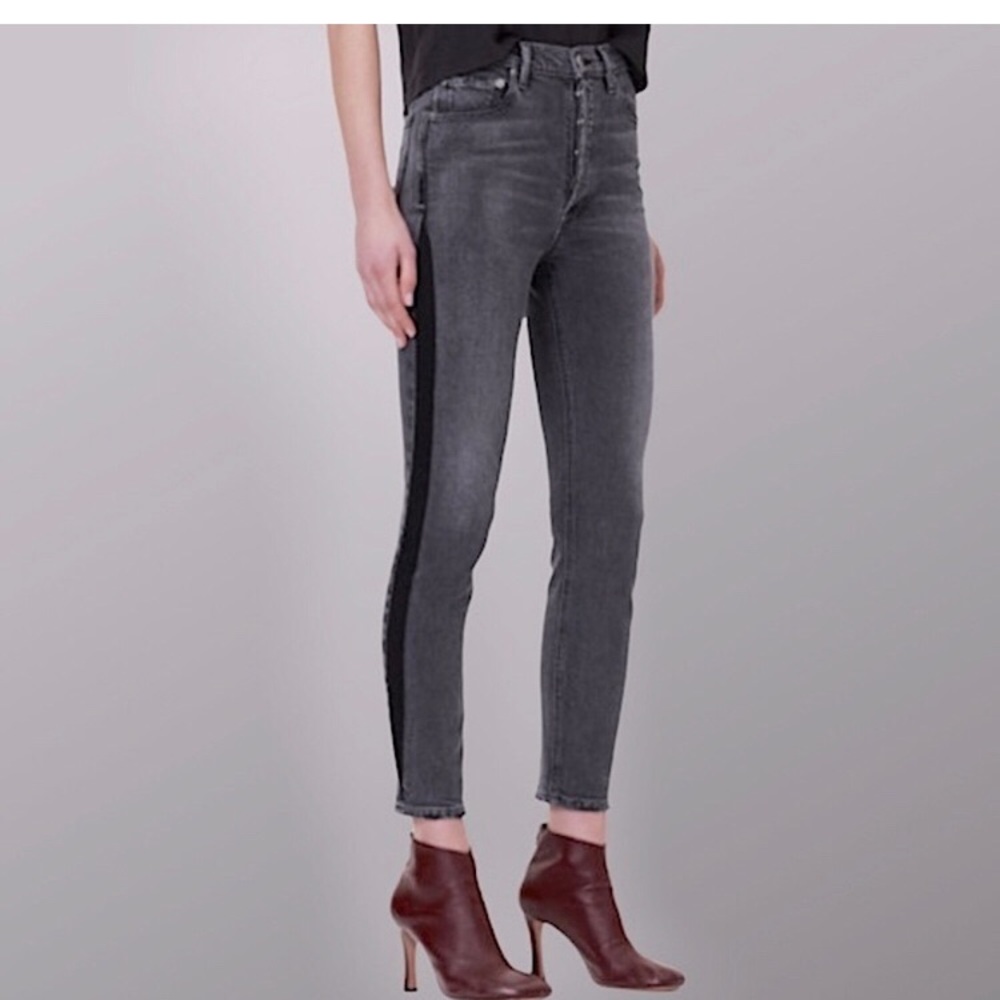 AGOLDE Nico High Rise Button Fly Straight Fit Column Crop Jean Sz 24